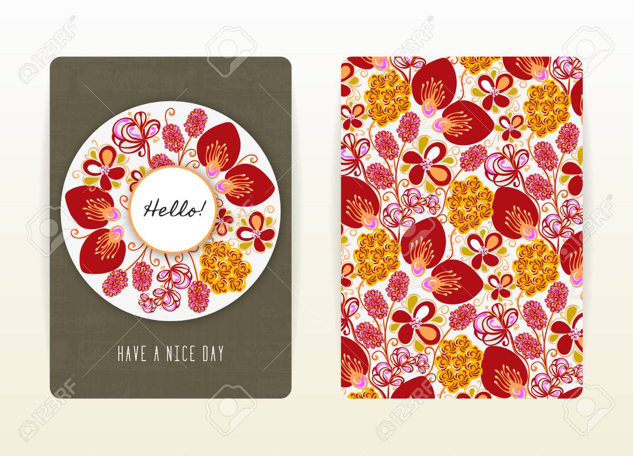 花柄のデザインをカバーします 手には 創造的な花が描かれました ブロッサムのカラフルな芸術の背景 それは 招待状 カード 表紙 ノート ブックの使用できます サイズ サイズ ベクトル図 Eps10のイラスト素材 ベクタ Image