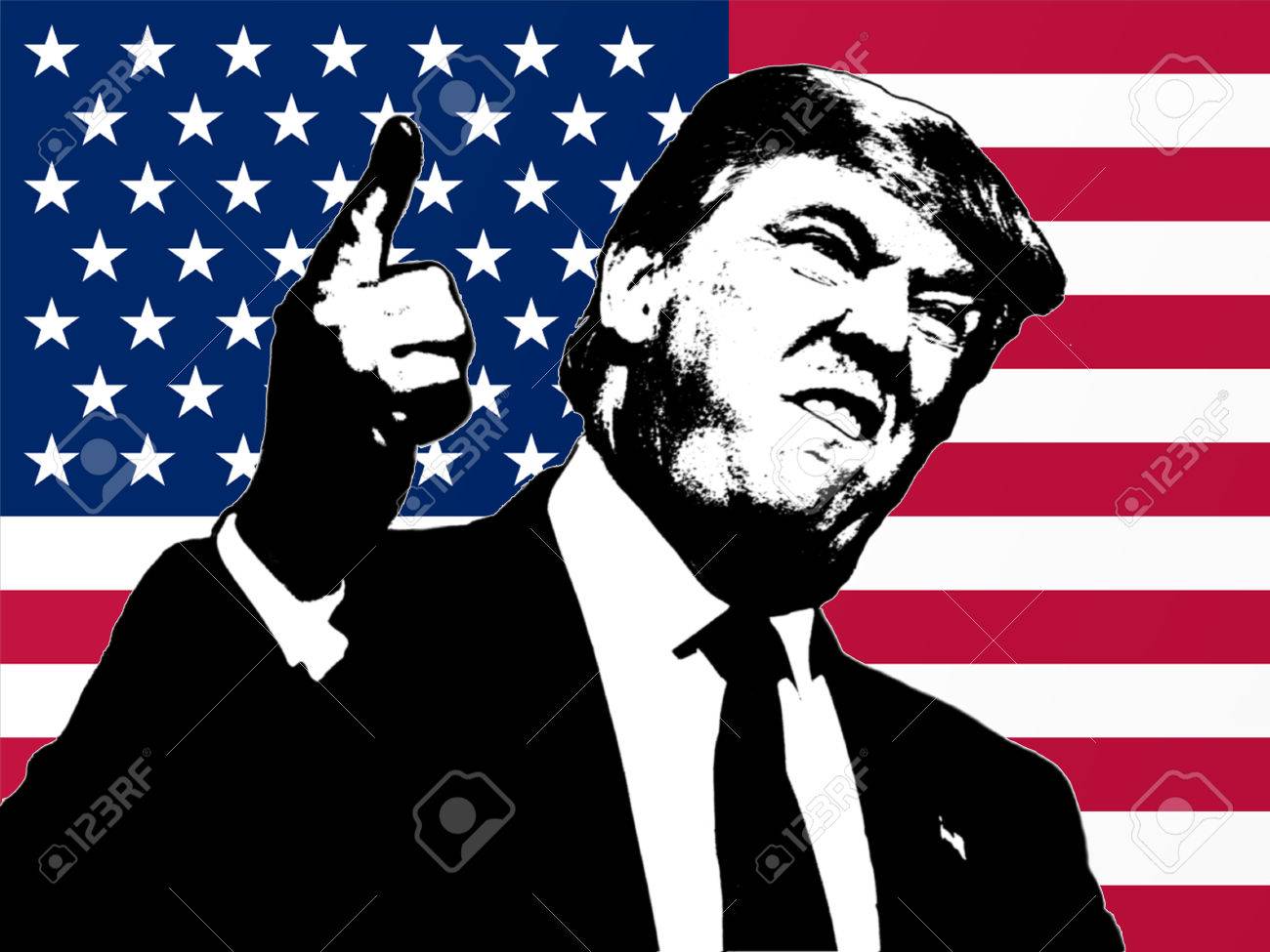 アメリカの国旗のトランプ イラスト の写真素材 画像素材 Image