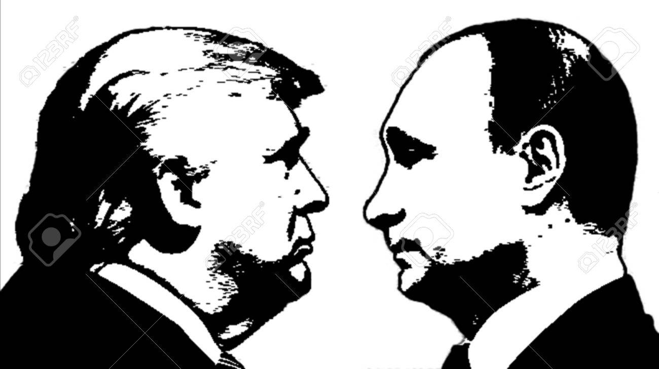 プーチン対エディトリアルイラストレーション トランプ の写真素材 画像素材 Image 77362206