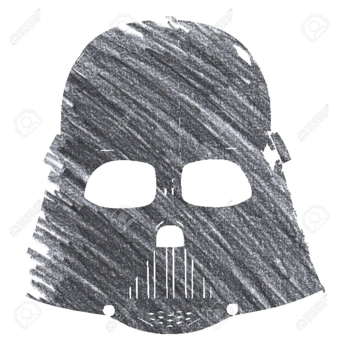 Editorial Pencil Drawing Of Darth Vader Mask Stock Photo, Picture and  Royalty Free Image. Image 144821402.