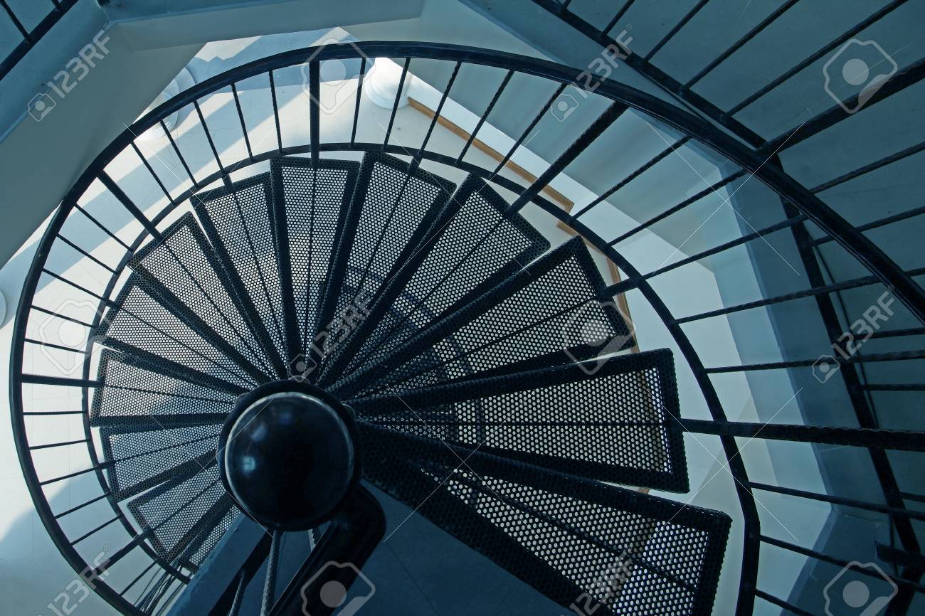 鉄骨螺旋階段の平面図 の写真素材 画像素材 Image