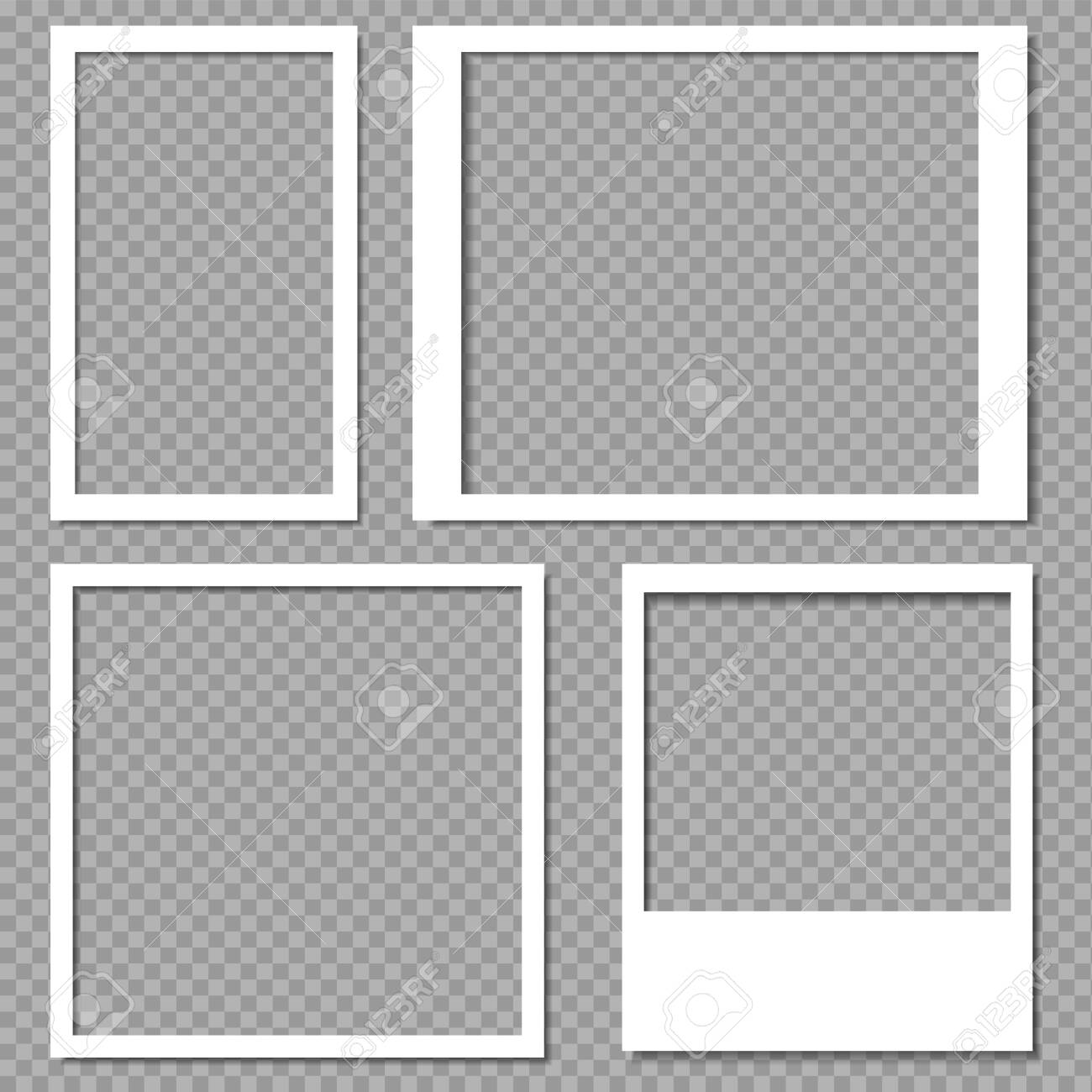 Download Photo Frames With Realistic Drop Shadow Vector Effect Isolated Image Borders With 3d Shadows Empty Photo Frame Template Gallery Illustration Royalty Free Cliparts Vectors And Stock Illustration Image 138179804