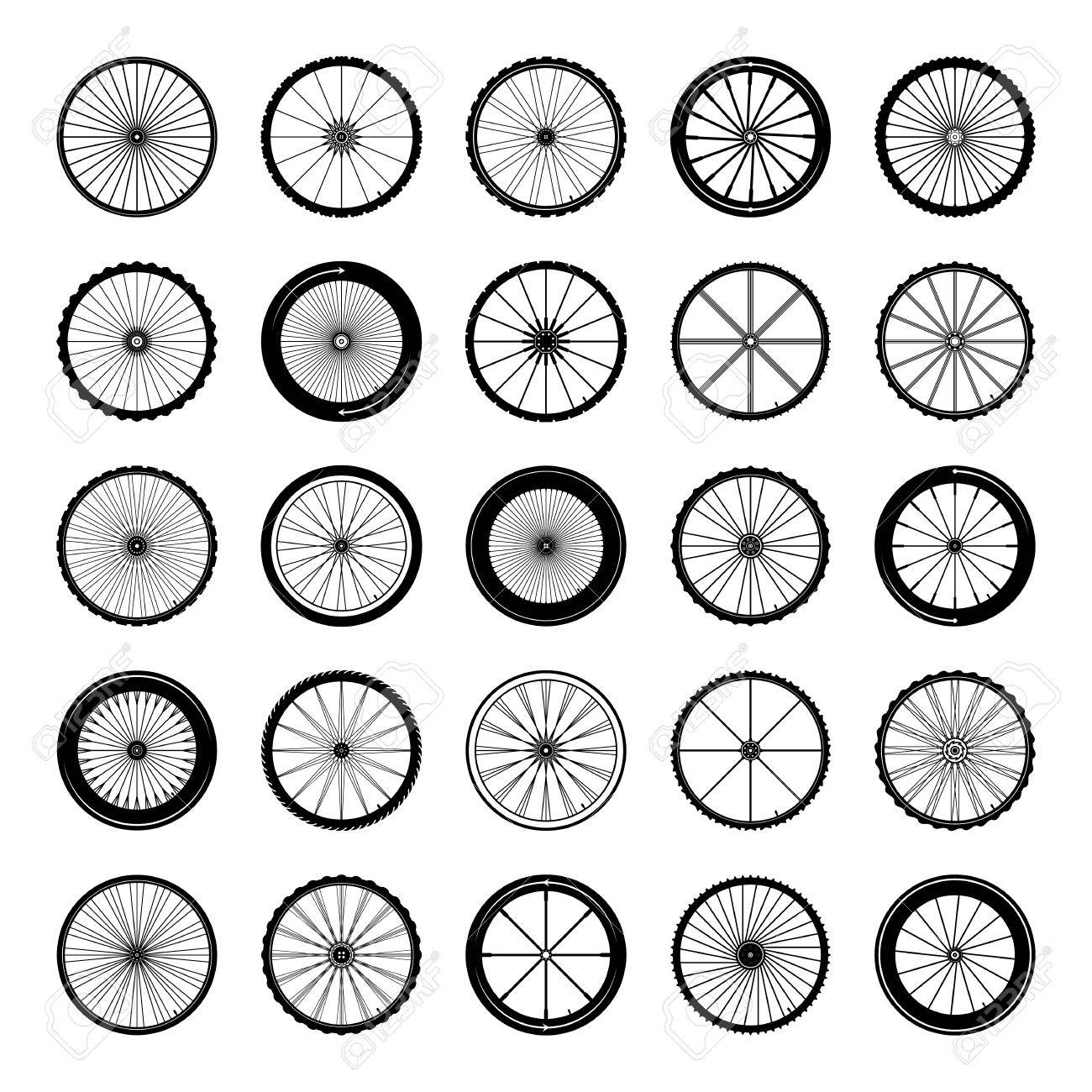 白い背景の上の自転車の車輪ベクトル イラスト のイラスト素材 ベクタ Image