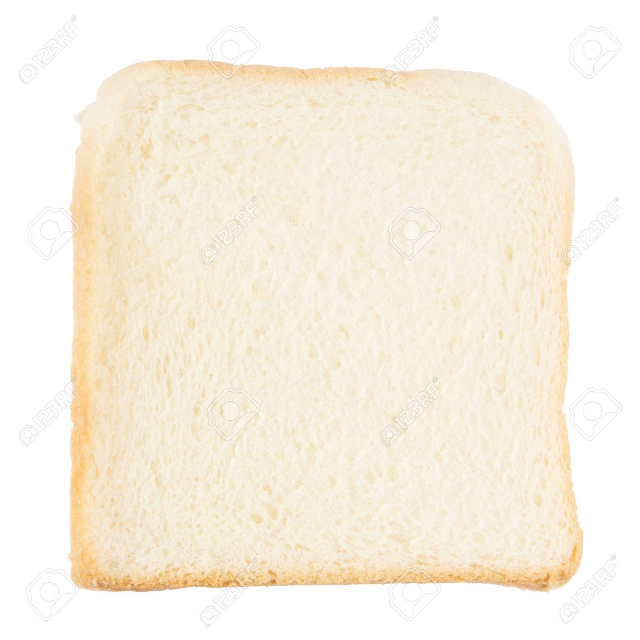 Bread Slice On White Background One Piece Stock Photo Picture And