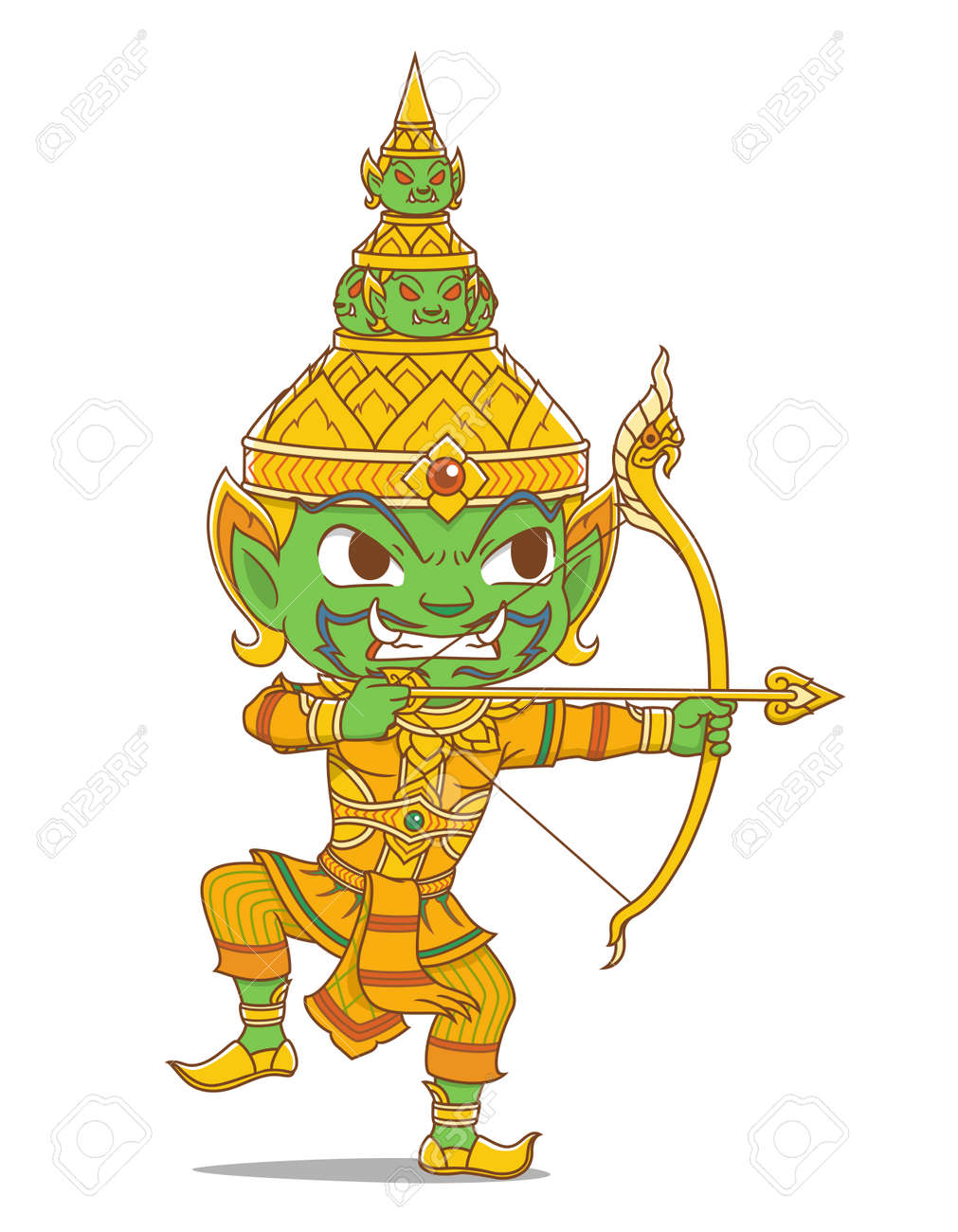 ラーマキエン タイ国宝級の人形 タイの伝統的な仮面舞踊劇（コーン/โขน）