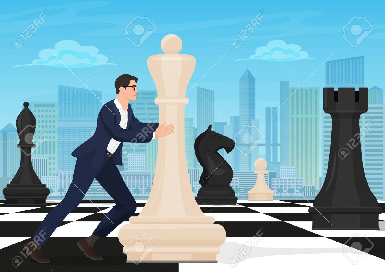 チェス盤の実業家 人間チェス プレーヤーが近代的な都市の背景を持つチェス盤の図を移動します ビジネス戦略コンセプトのイラスト素材 ベクタ Image チェス盤の実業家 人間チェス プレーヤーが近代的な都市の背景を持つチェス盤の図を移動します ビジネス戦略コンセプトのイラスト素材 ベクタ Image