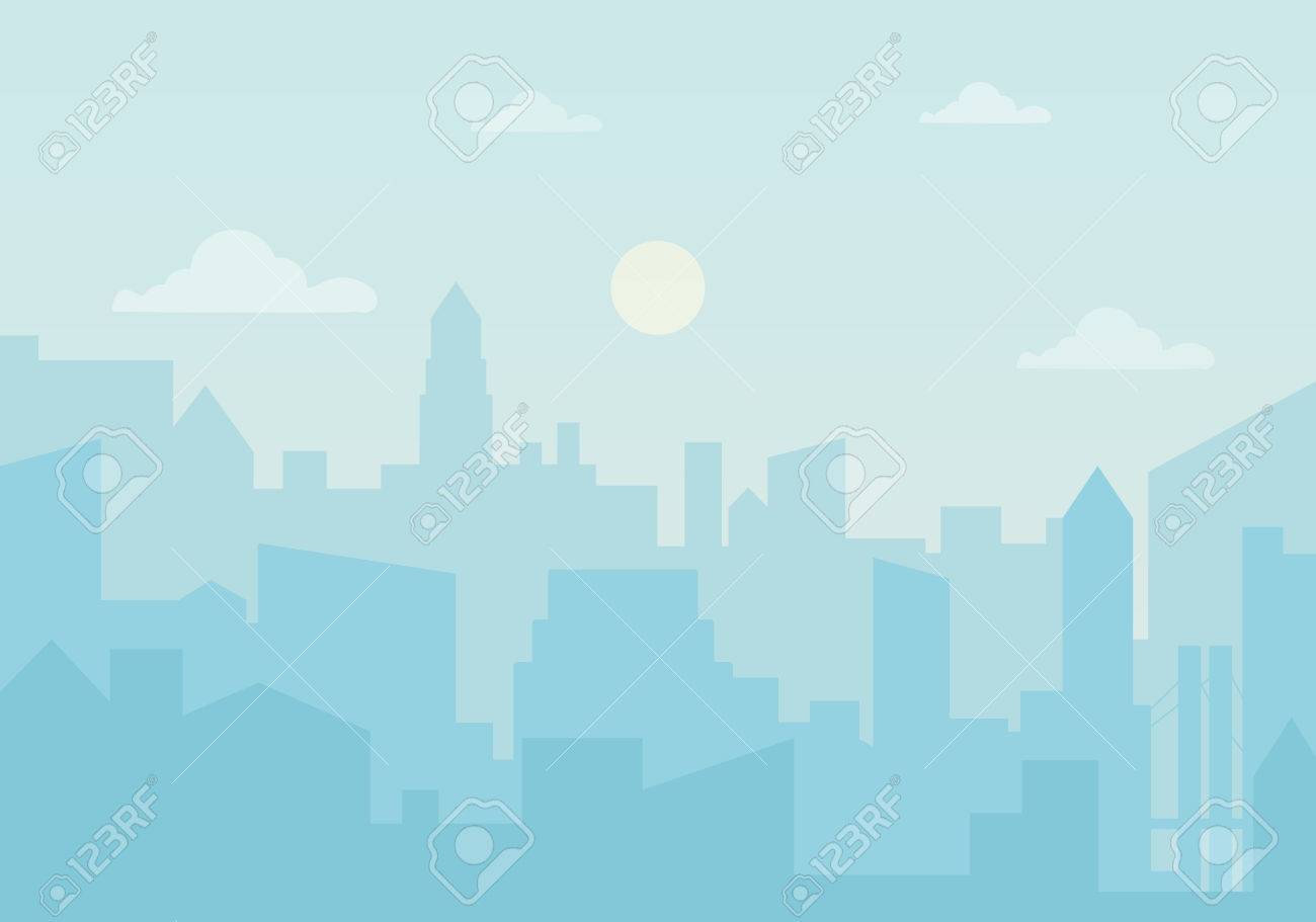 市内の太陽日オゾン シルエット ベクトルの街並みのイラストのイラスト素材 ベクタ Image