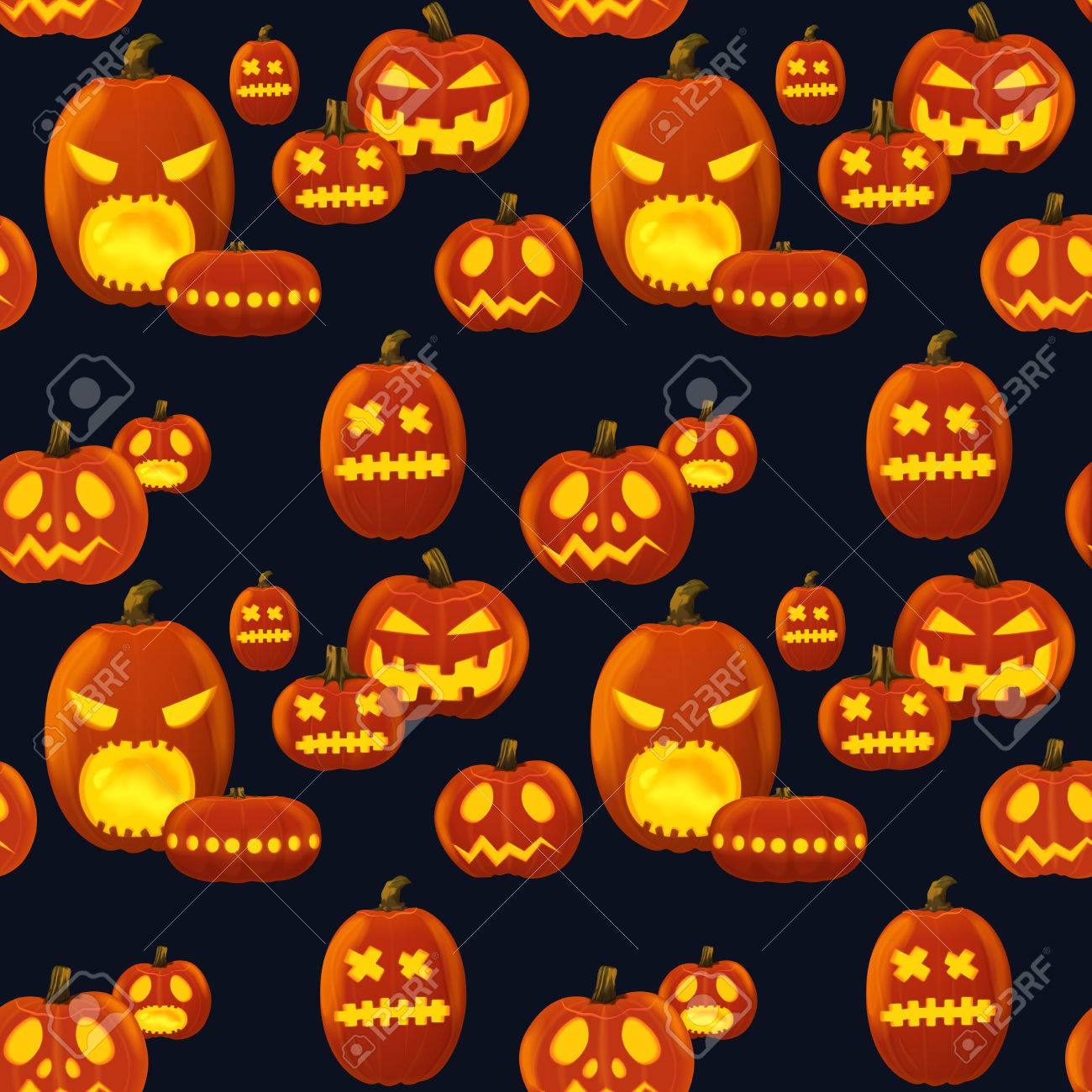 Halloween Pumpkins Wallpaper Pattern Royalty Free Svg Cliparts Vectors And Stock Illustration Image