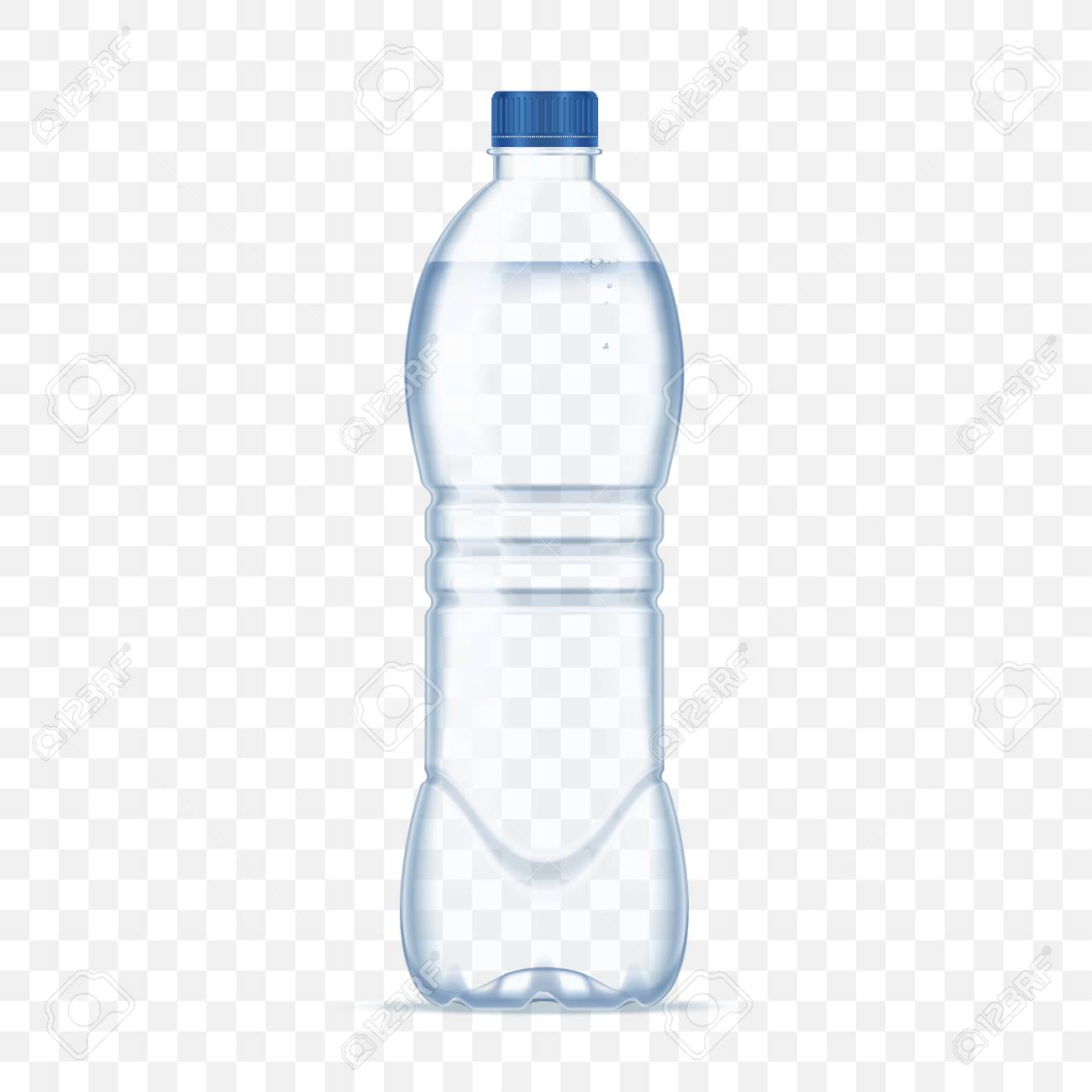 Plastic Bottle With Mineral Water Alpha Transparent Background