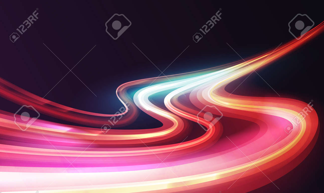 Curve d'onda della scia di luce, illustrazione vettoriale dell'effetto di lunga esposizione. le auto per il trasporto urbano guidano e si muovono su un'autostrada astratta con luci brillanti e luminose, il traffico serale si illumina su sfondo scuro - 168928810 Curve d'onda della scia di luce, illustrazione vettoriale dell'effetto di lunga esposizione. le auto per il trasporto urbano guidano e si muovono su un'autostrada astratta con luci brillanti e luminose, il traffico serale si illumina su sfondo scuro - 168928810