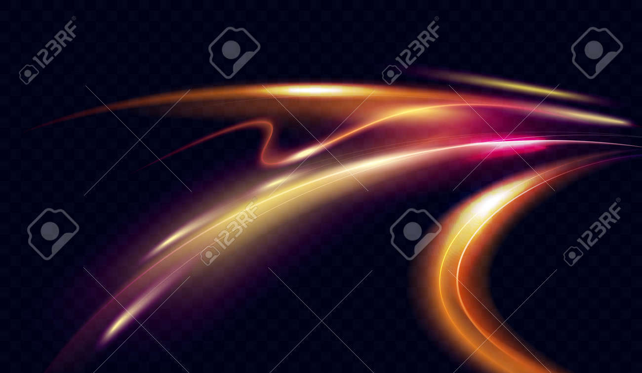 Speed motion abstract light effect at night vector illustration. Magic neon smooth glowing track lines, blurry bright long exposure car trail dynamic speed road, movement alpha transperant background - 169878251 Speed motion abstract light effect at night vector illustration. Magic neon smooth glowing track lines, blurry bright long exposure car trail dynamic speed road, movement alpha transperant background - 169878251