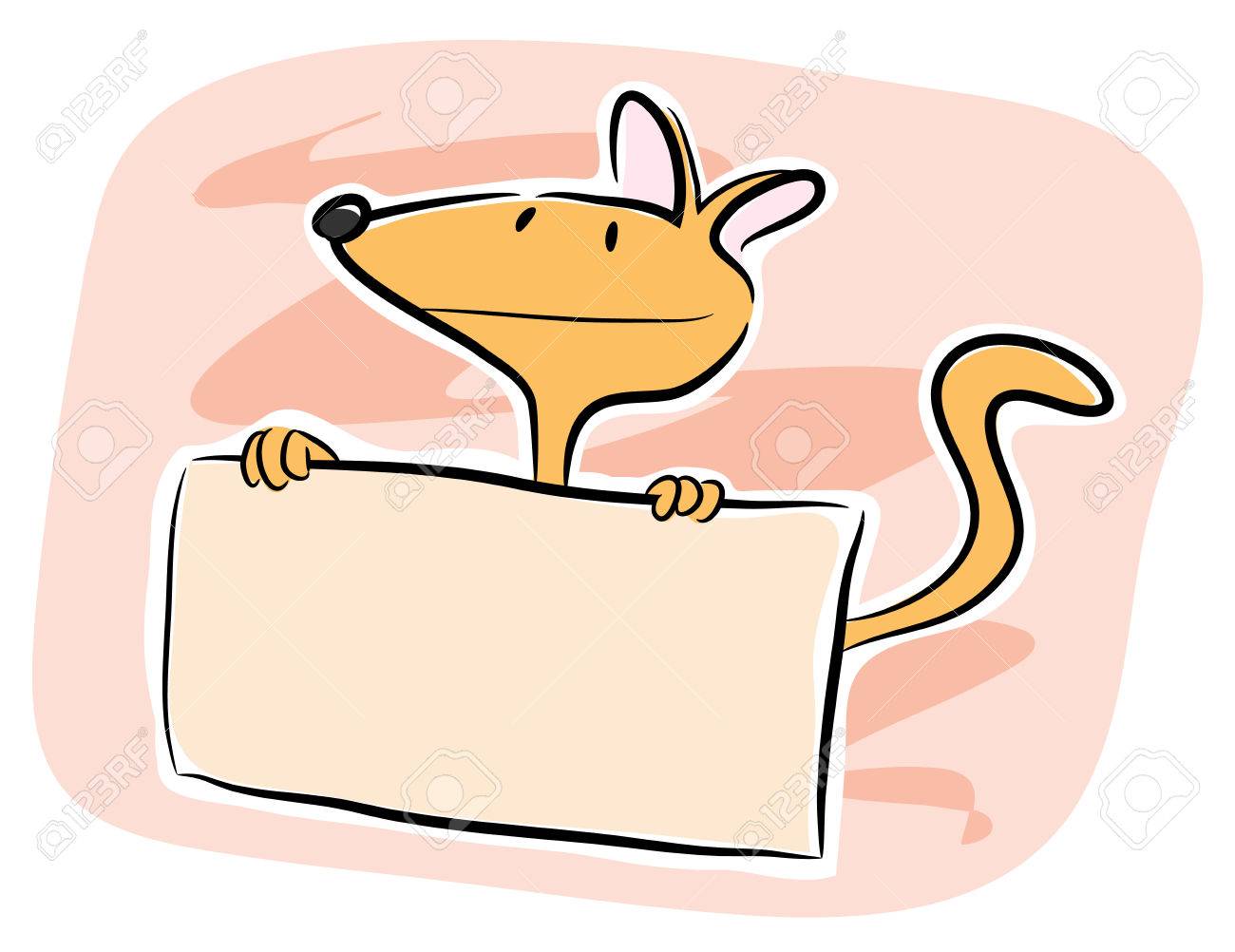animal with text box a hand drawn vector of a cute dog cartoon