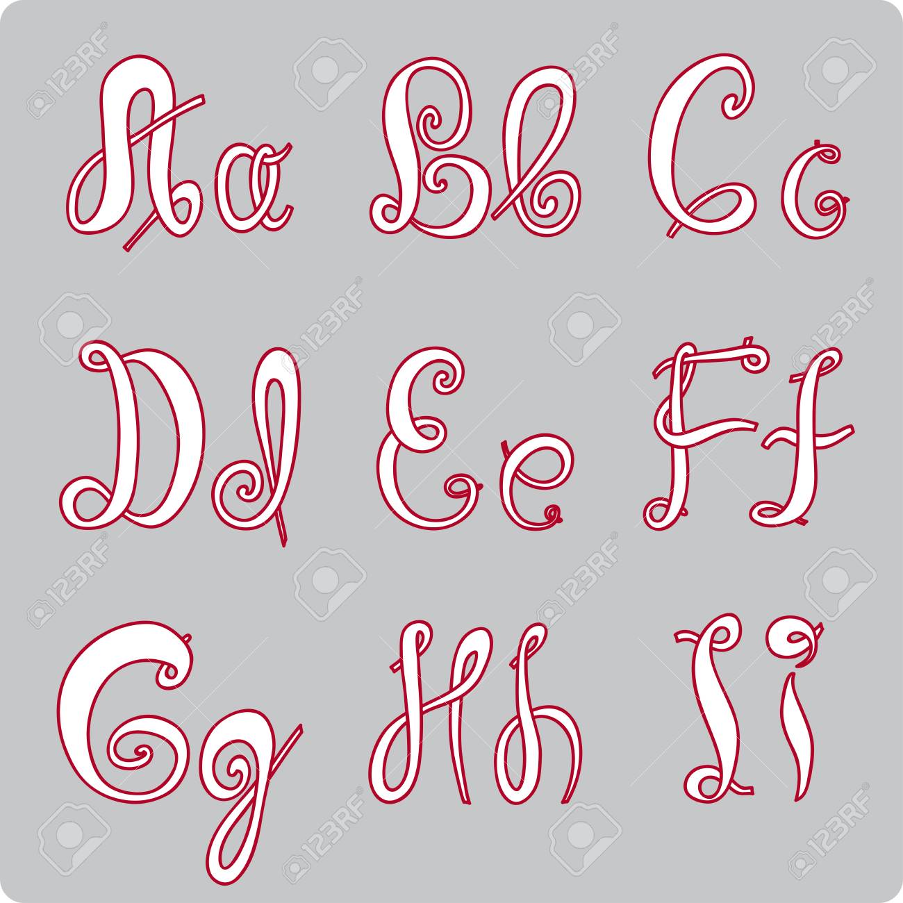 英語の手書きのアルファベットのベクトル イラストのイラスト素材 ベクタ Image