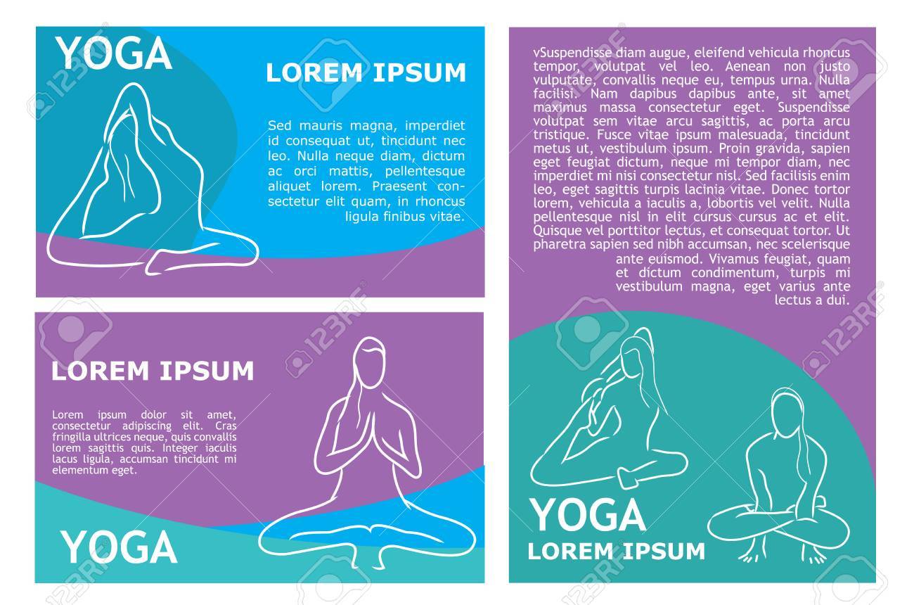 yoga flyer template vector stock illustration for design royalty yoga flyer template