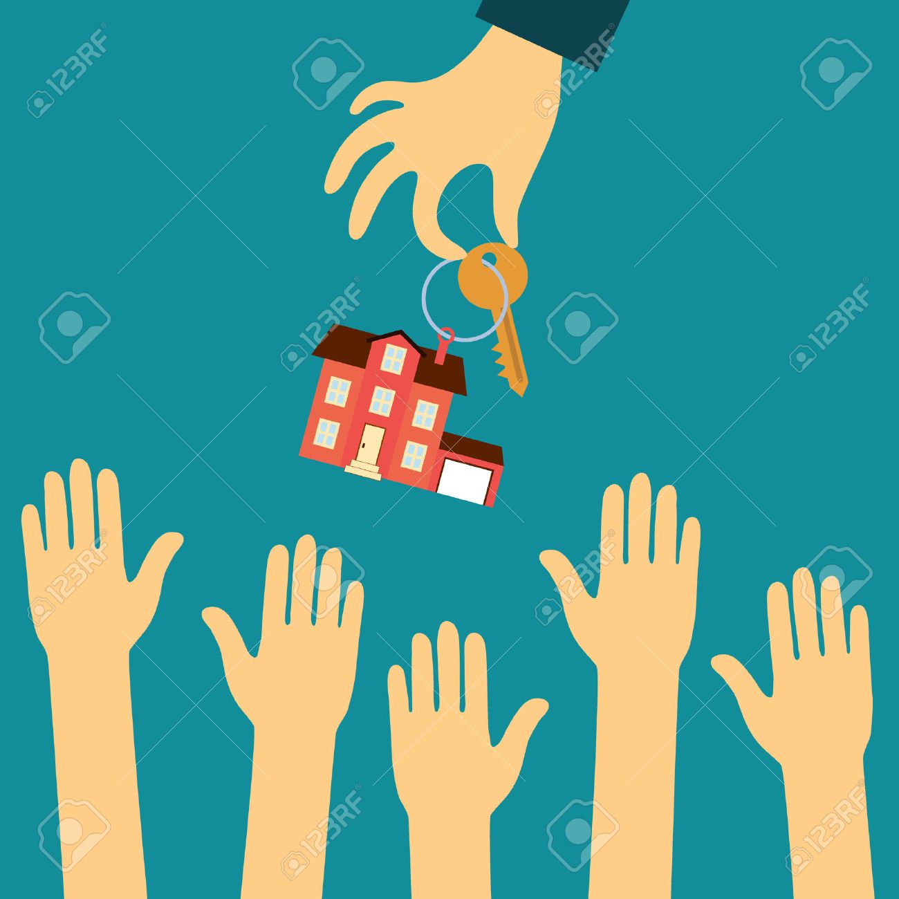 フラット スタイル ベクトル不動産の概念の手を保持している不動産業者の家の形でタグ付きキーとバイヤーがあなたの手を引いています 需要と供給 の イラスト素材 ベクタ Image フラット スタイル ベクトル不動産の概念の手を保持している不動産業者の家の形でタグ付きキーとバイヤーがあなたの手を引いています 需要と供給 の イラスト素材 ベクタ Image