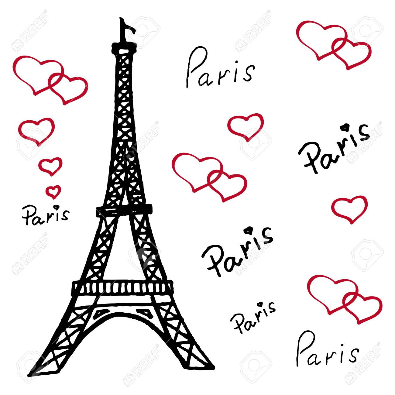 Tour Eiffel Paris Ensemble De Dessins Vectoriels Clip Art Libres Banque d images Tour Eiffel Paris ensemble de dessins vectoriels