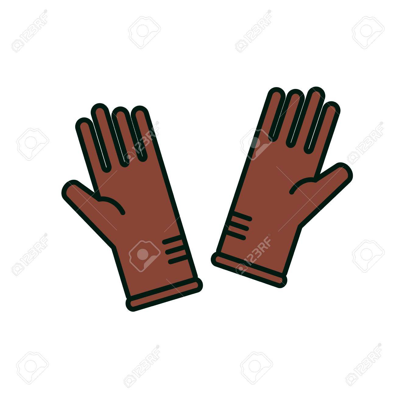 白い背景の上絶縁手袋 ロゴ 広告のデザイン要素です のイラスト素材 ベクタ Image