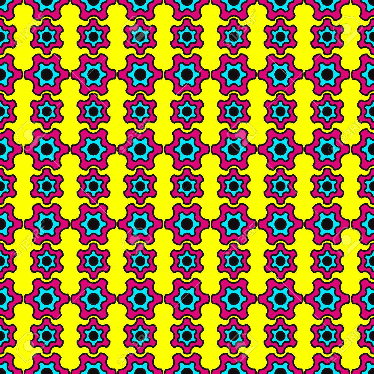 Circuskleuren Naadloos Patroon Felle Kleuren Geinspireerd Op Jaren 60 Royalty Vrije Cliparts Vectoren En Stock Illustratie Image 48522464