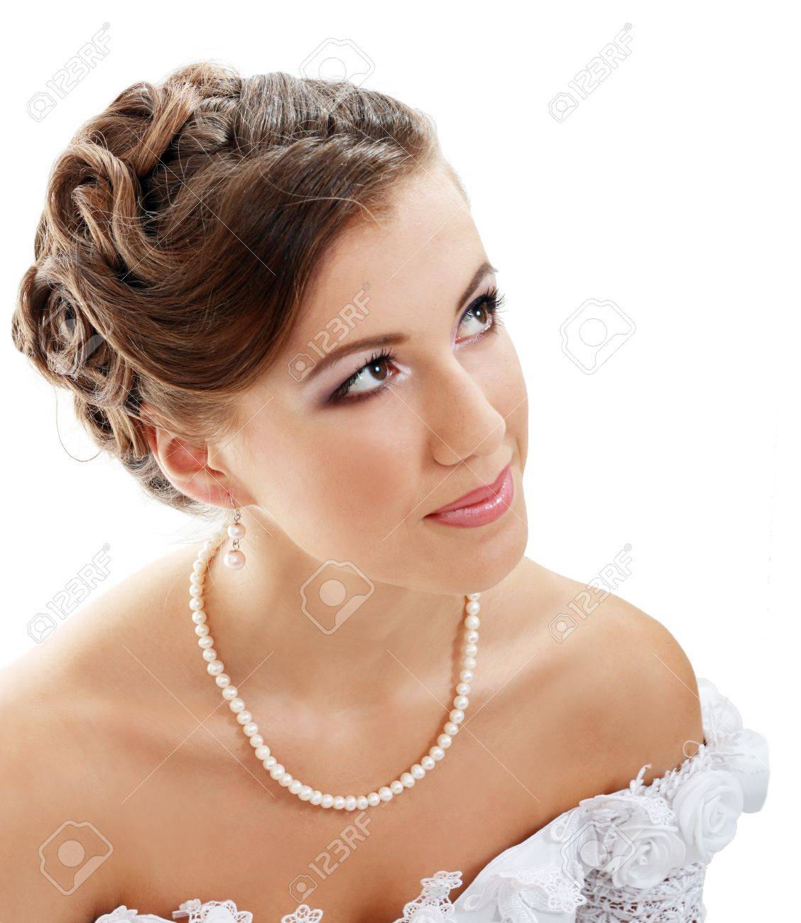 Bride with pearl necklace Clearance