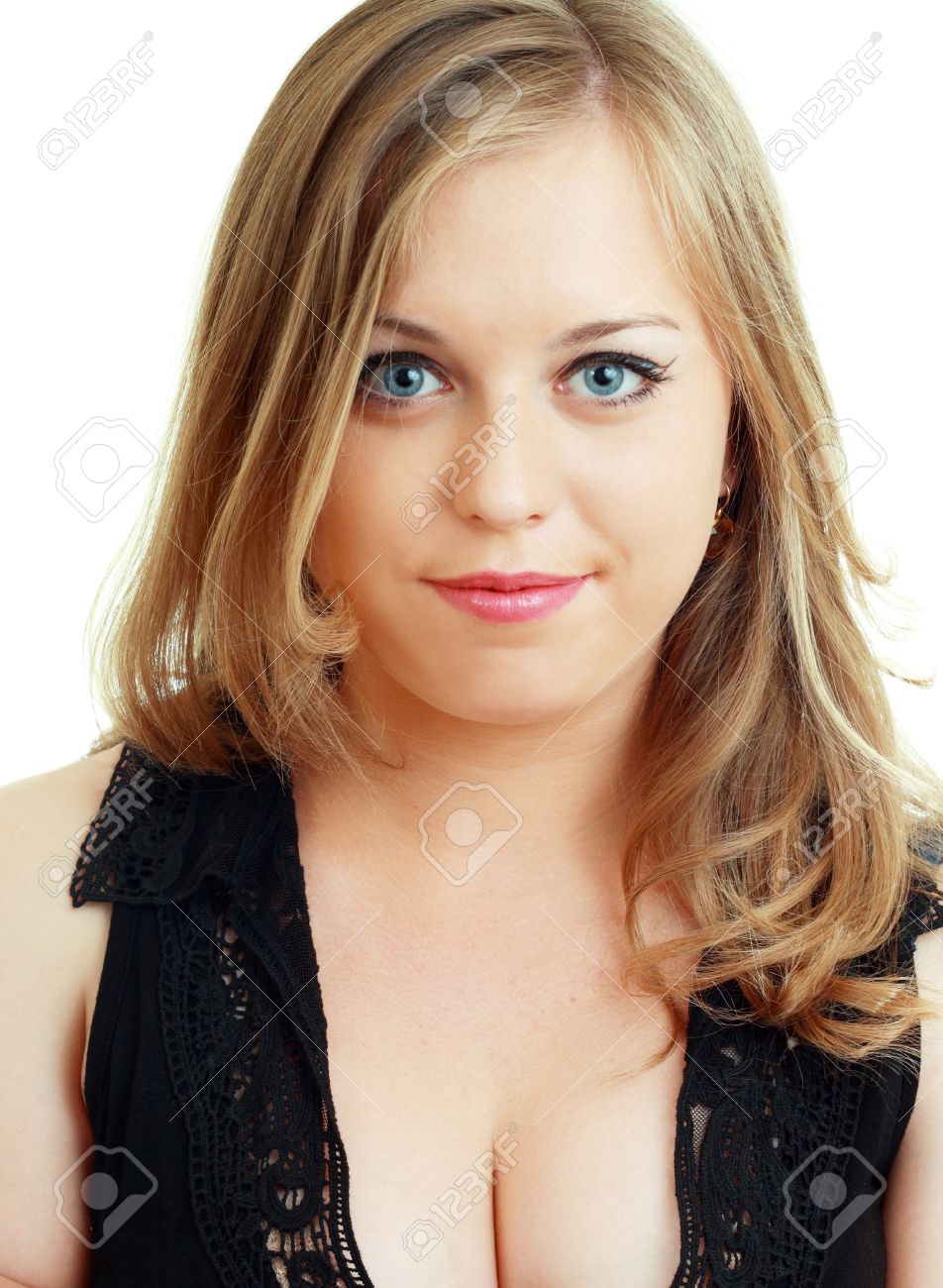 Beautiful Plus-size Model With Big Breast Smiling At Camera Stock Photo,  Picture and Royalty Free Image. Image 101966732.