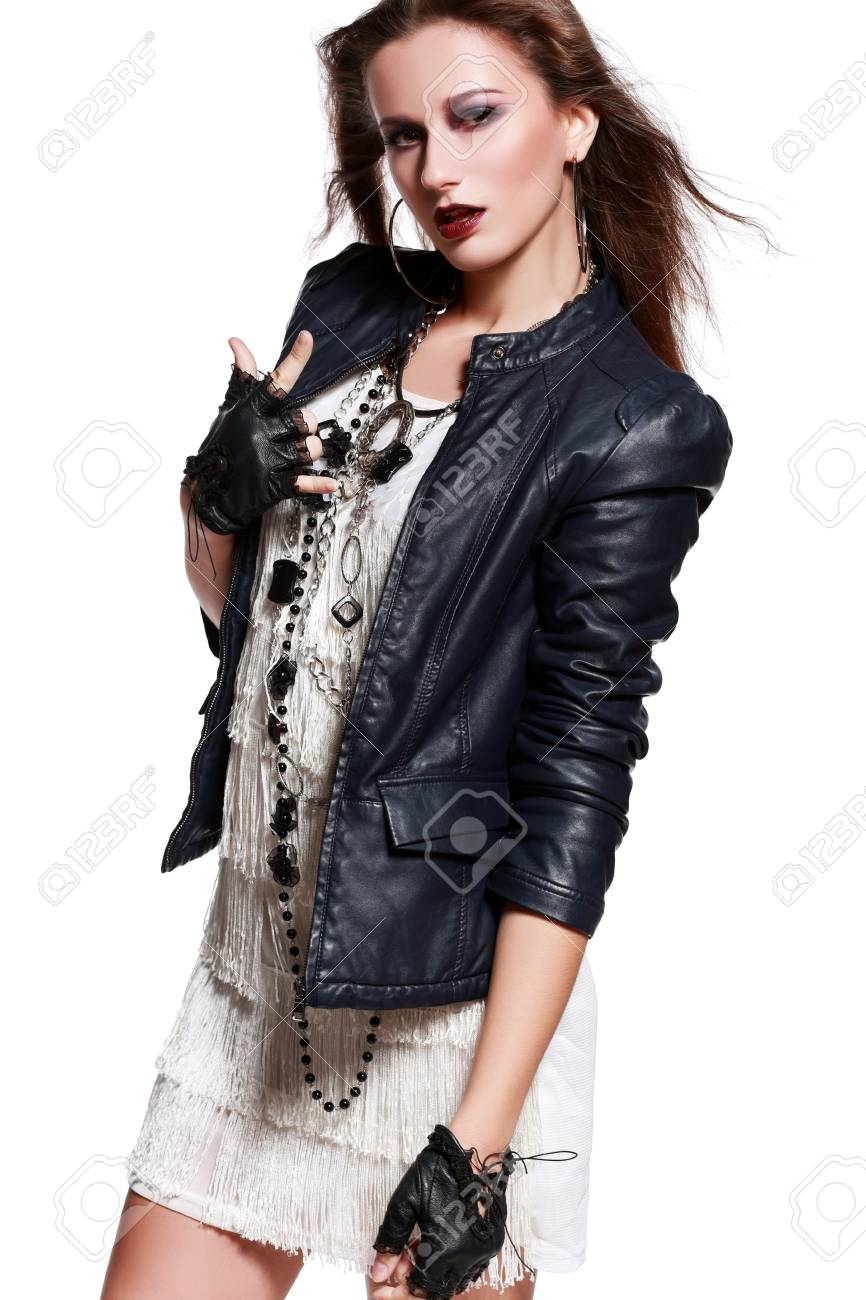 rock leather jacket womens