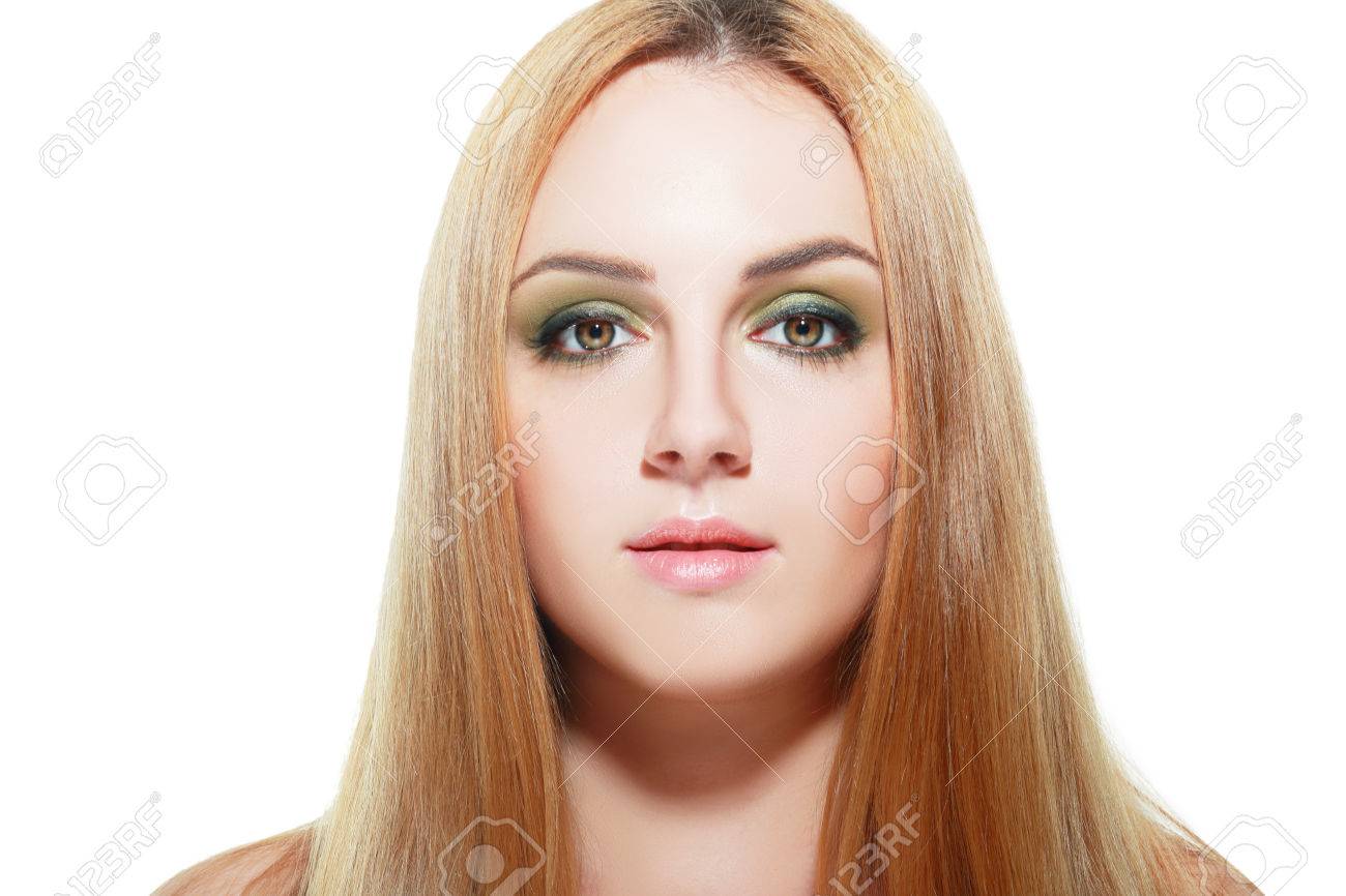Close Up Schone Blonde Madchen Mit Grunen Augen Schonheit Woman Professional Make Up Lizenzfreie Fotos Bilder Und Stock Fotografie Image