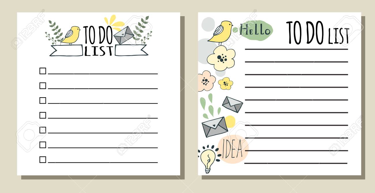 to do lists printable checklist with cute hand drawn doodles cute lists