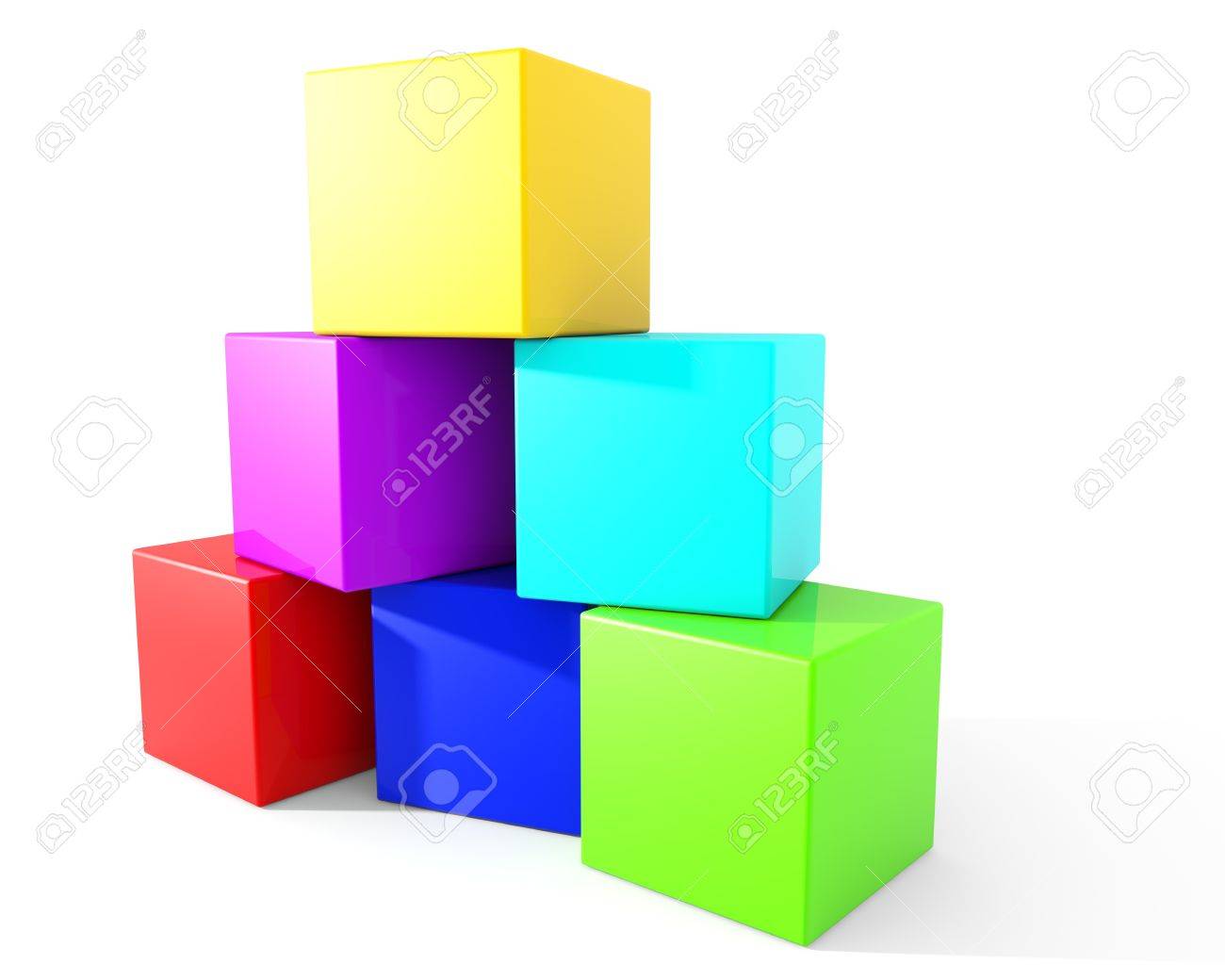 colorful blocks stacked carelessly