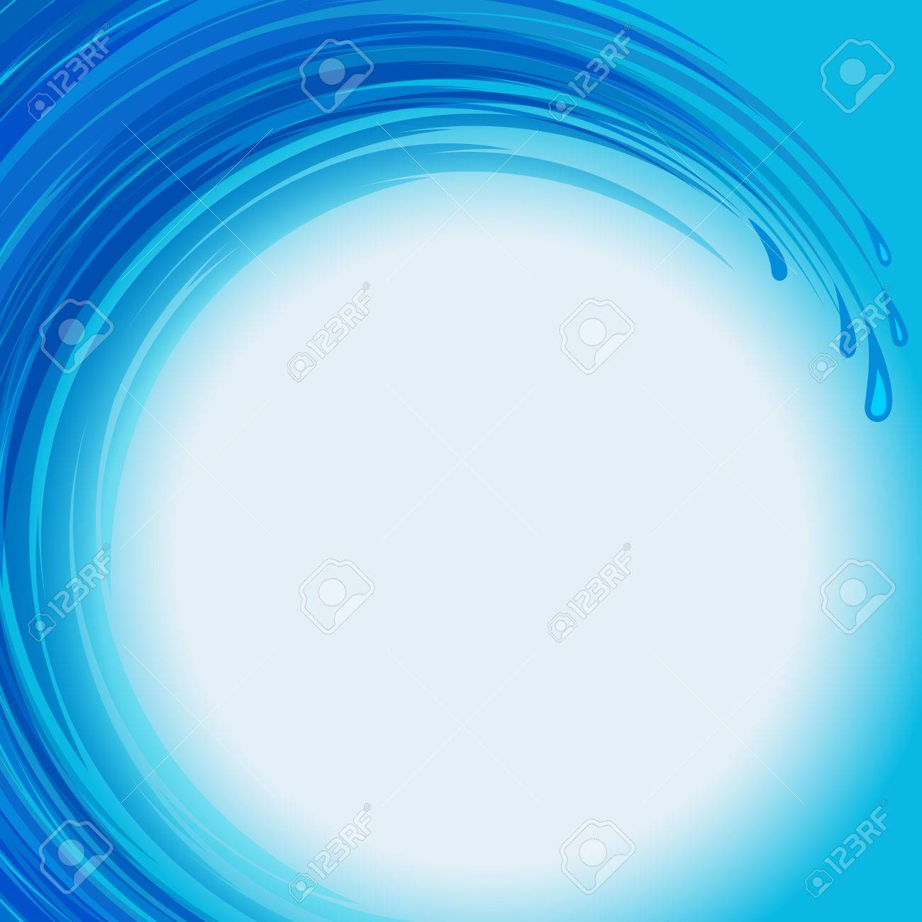 Blue And White Abstract Round Water Wave Swirl. Round Wave Vector Background  With Copy Space. Royalty Free SVG, Cliparts, Vectors, And Stock  Illustration. Image 64613042.