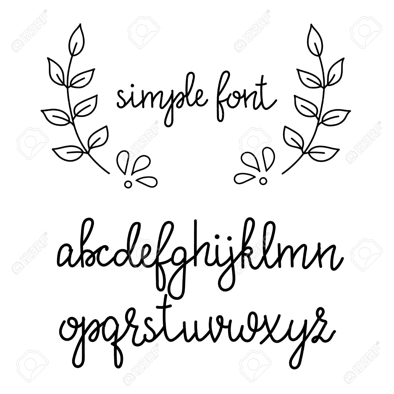 Simple handwritten pointed pen calligraphy cursive font. Calligraphy alphabet. Cute calligraphy letters. Isolated letters. Typography, decorative graphic design. - 50002661 Simple handwritten pointed pen calligraphy cursive font. Calligraphy alphabet. Cute calligraphy letters. Isolated letters. Typography, decorative graphic design. - 50002661