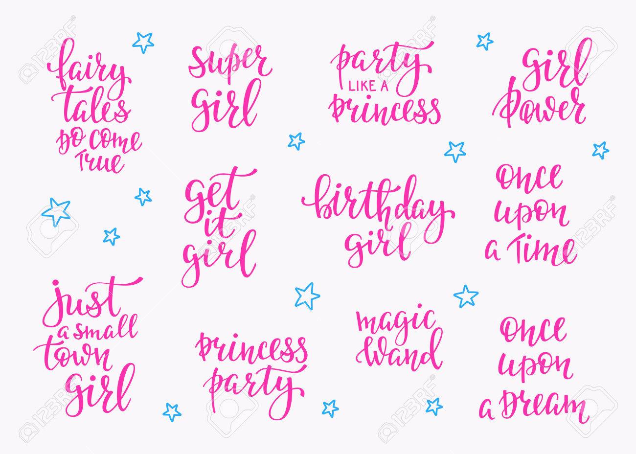 Lettrage Typographie Conte De Fee Fille Overlay Reglee Citation De Motivation Mignon Typographie Inspiration Carte Postale Calligraphie Poster Photo Element De Conception Graphique Main Signe Ecrit Princesse Partie Clip Art Libres De