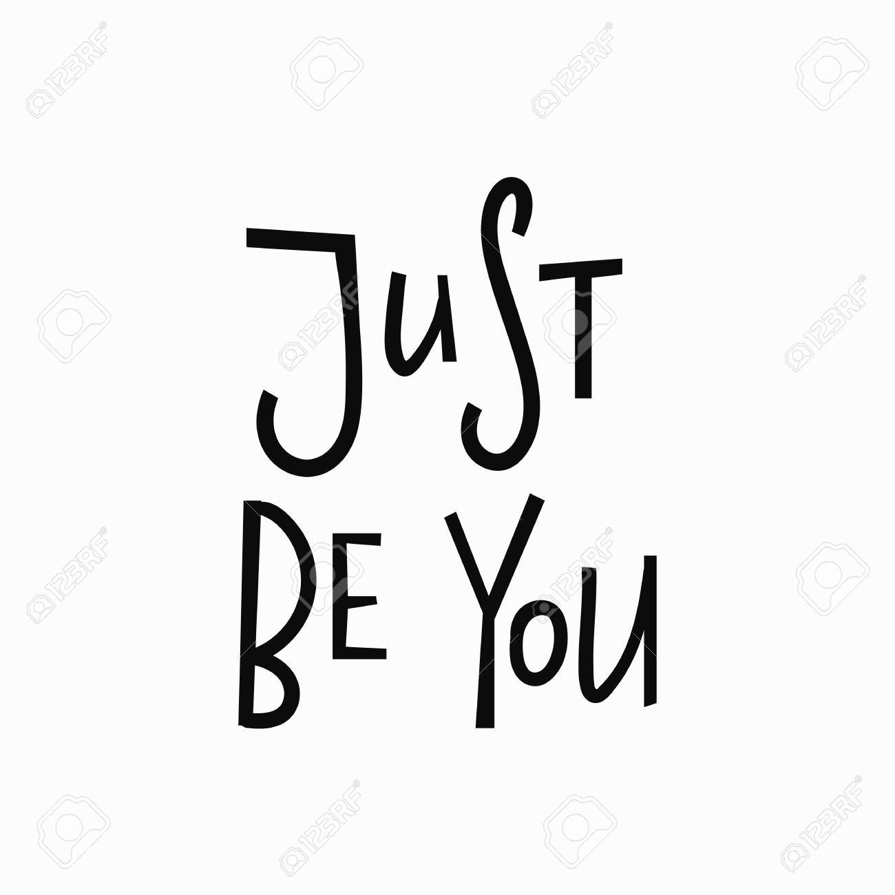 Juste Soyez Vous Citant La Lettre Feministe De Citation De T Shirt Element De Typographie De Conception Graphique De L Inspiration Calligraphie Carte Ecrite A La Main Signe De Vecteur Simple Protester Contre Le Sexisme