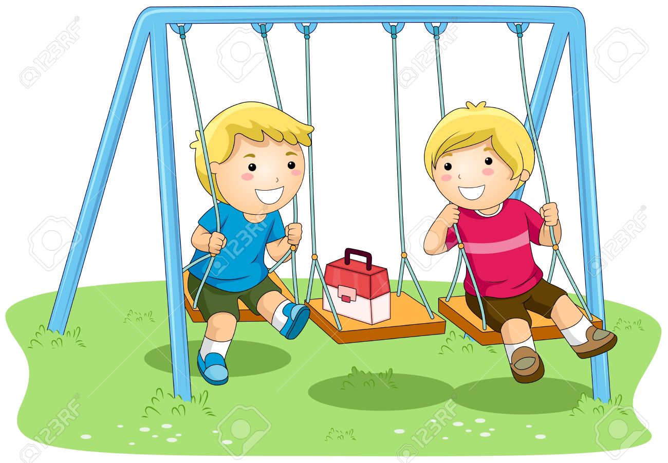 Boys On Swing In The Park Stock Photo Boys On Swing In The Park Stock Photo