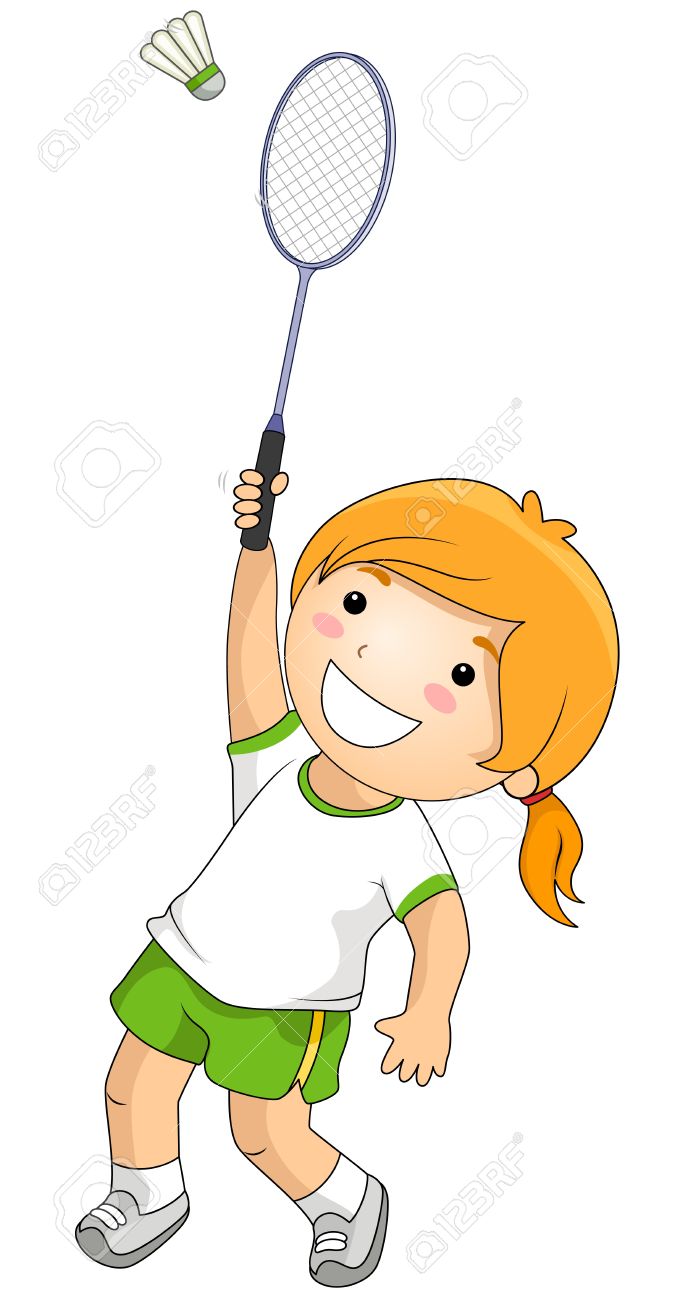 Girl Playing Badminton Stock Photo, Picture And Royalty Free Image ...