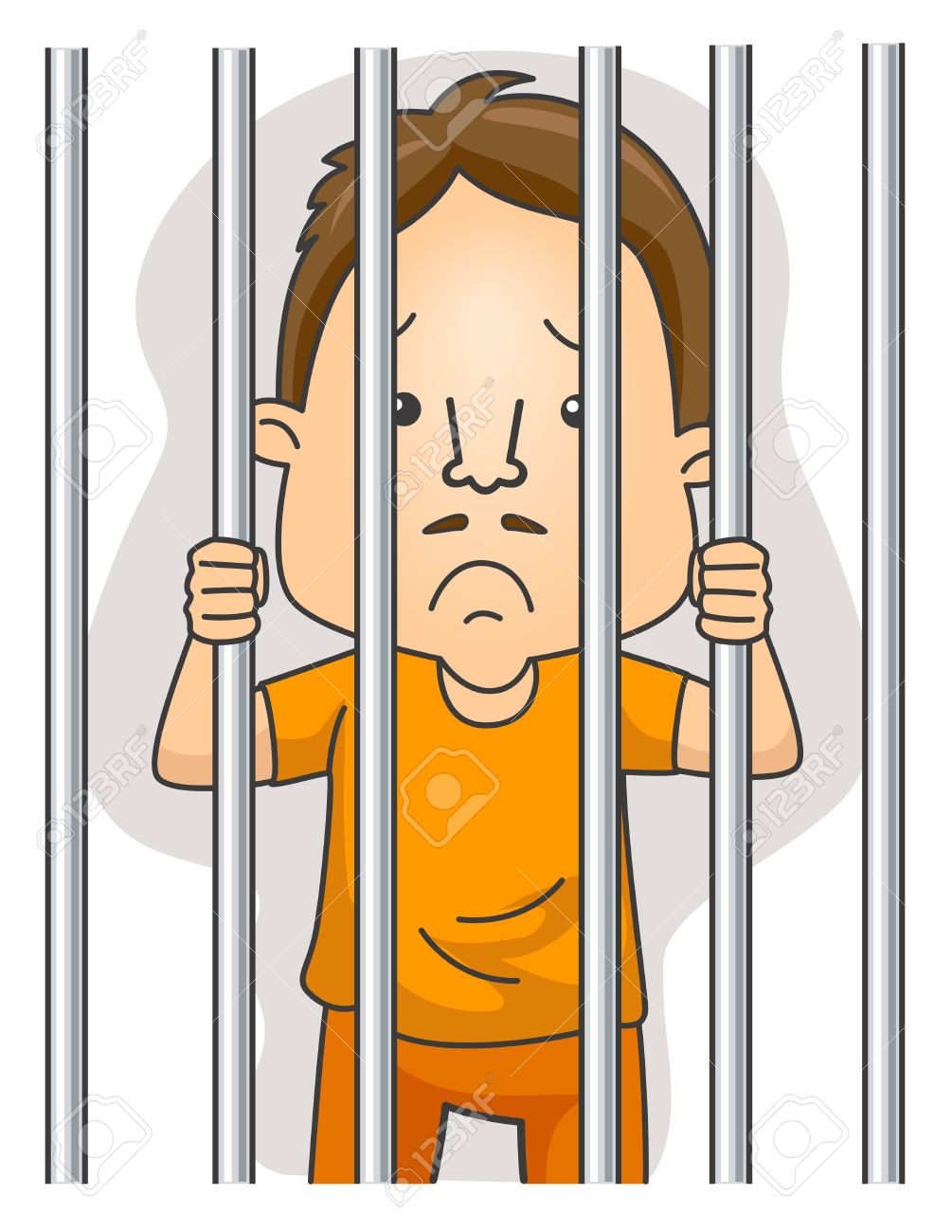man behind bars stock