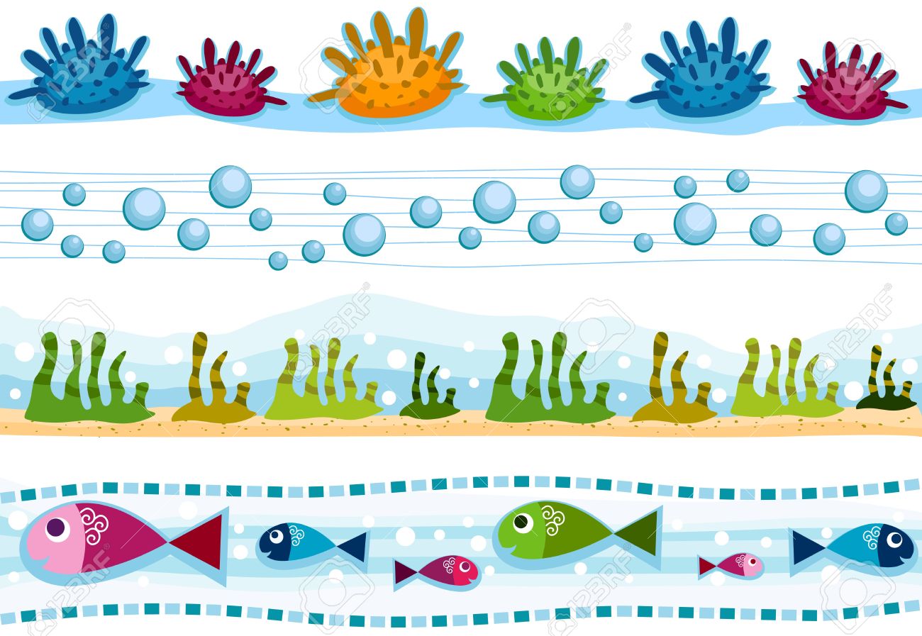 four border designs featuring