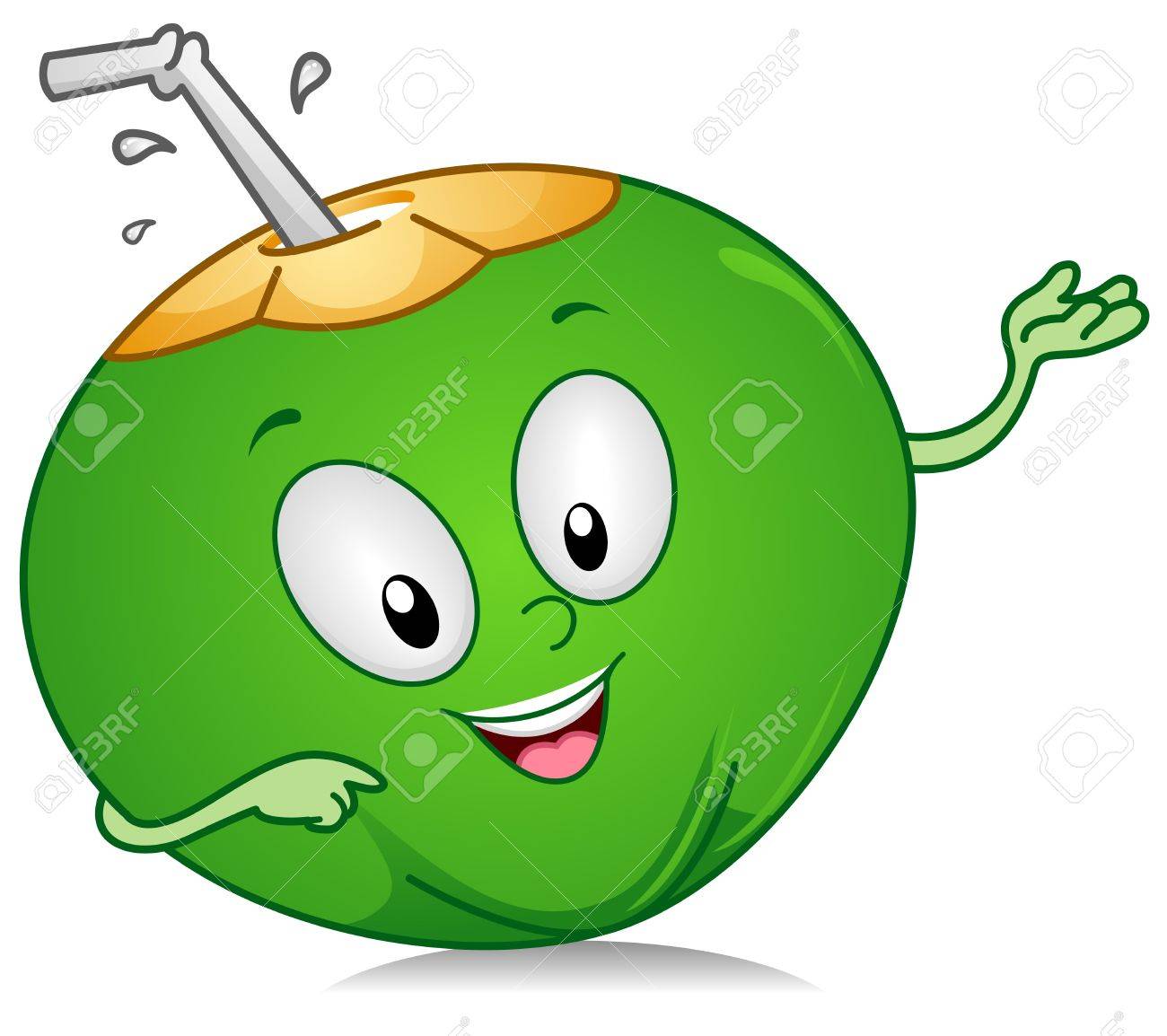 わらの頭の上にココナッツ キャラクターのイラスト の写真素材 画像素材 Image わらの頭の上にココナッツ キャラクターのイラスト の写真素材 画像素材 Image