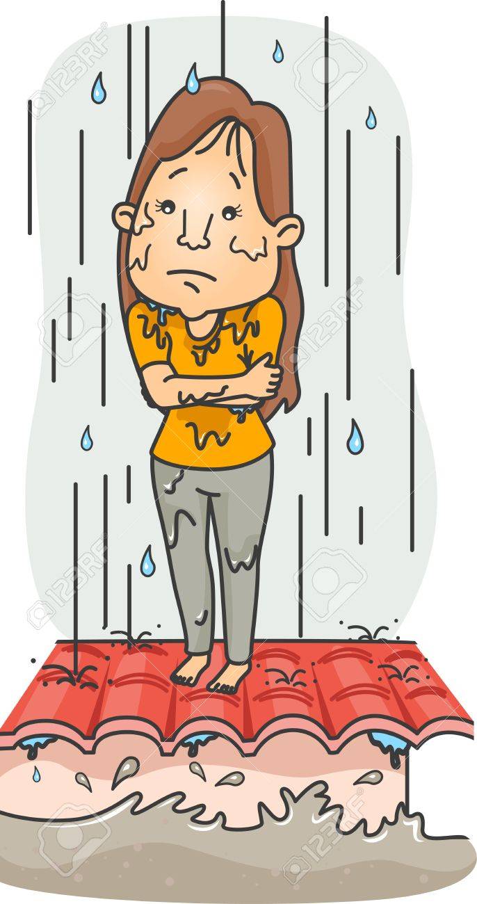 台風の真ん中にキャッチ少女のイラスト の写真素材 画像素材 Image 061