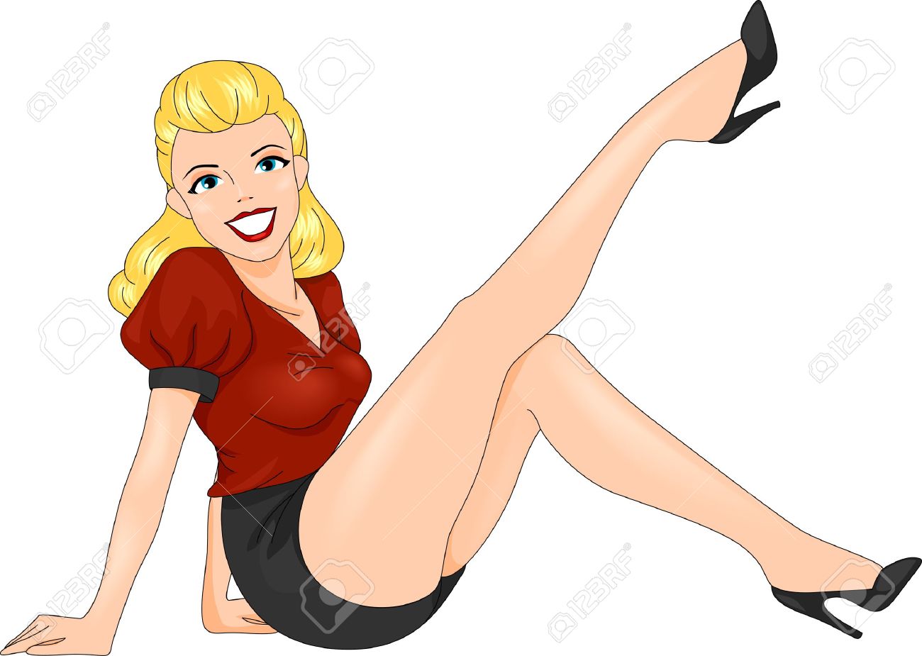 Resources Women And South Asian Pinup Girl Clip Art