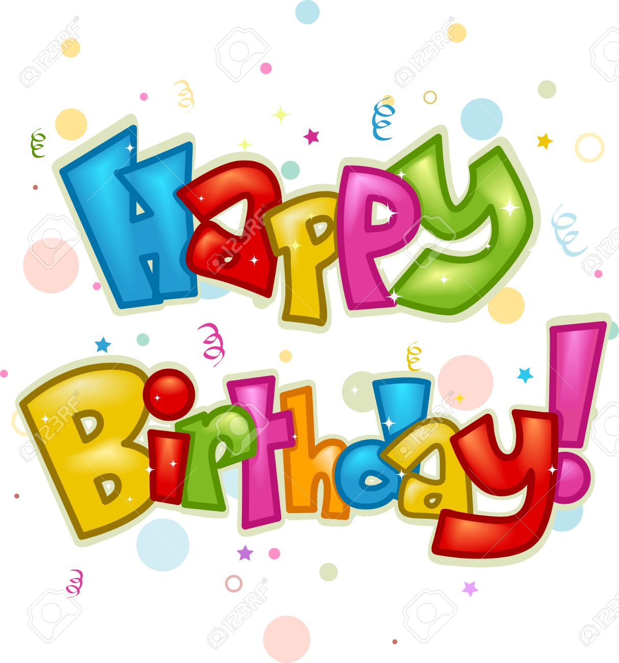 text featuring the words happy birthday stock photo picture and