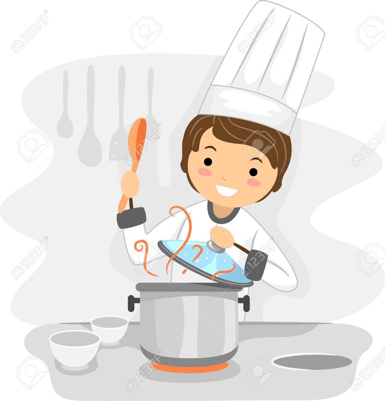 {Koch bei der arbeit clipart
6} Illustration Eines Koch Bei Der Arbeit Lizenzfreie Fotos, Bilder ... | {Koch bei der arbeit clipart
6}