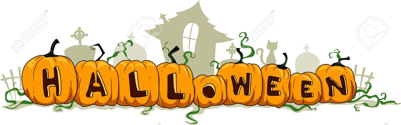 stock illustration word halloween