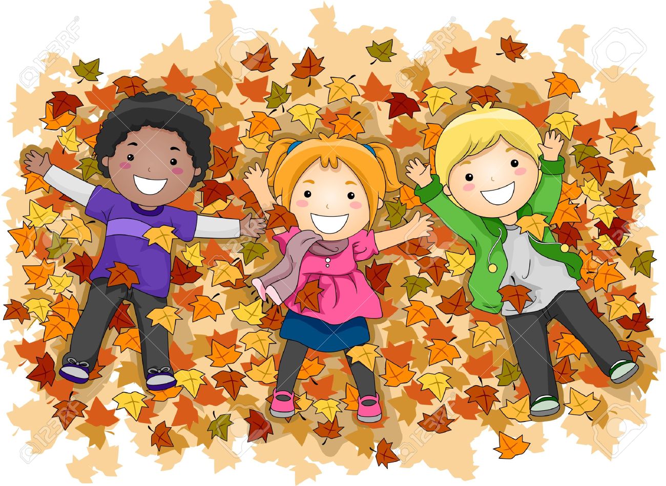 Image result for fall leaves children jumping banner