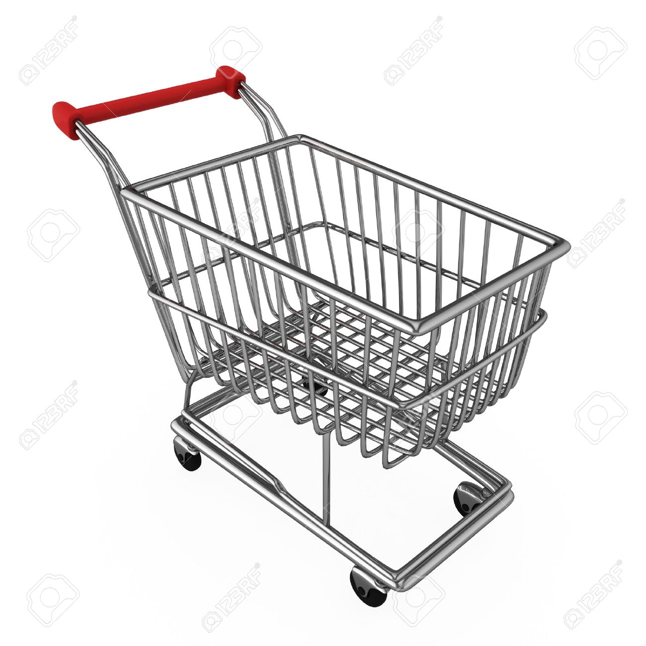 3d illustration of a shopping cart stock photo picture and royalty