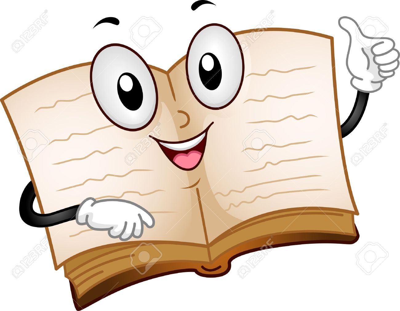 stock illustration open book animated