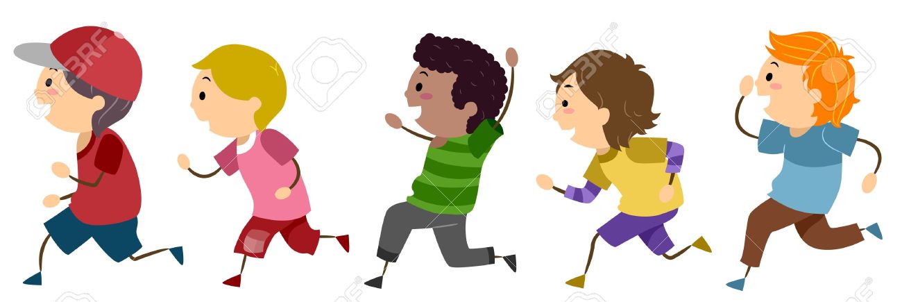 cartoon boys running