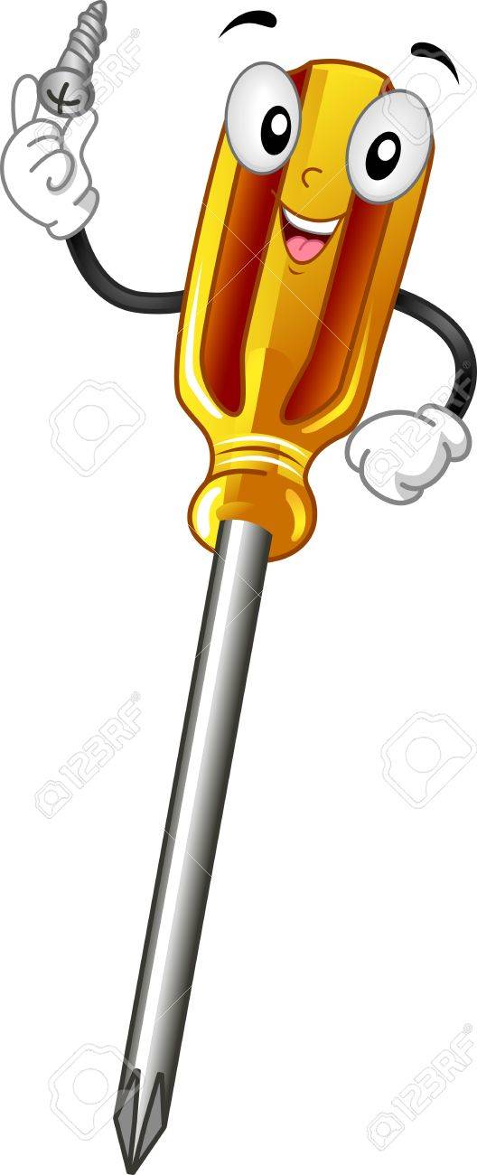 Illustration Mascot Dote D Un Tournevis Cruciforme Banque D Images Et Photos Libres De Droits Image 14182526