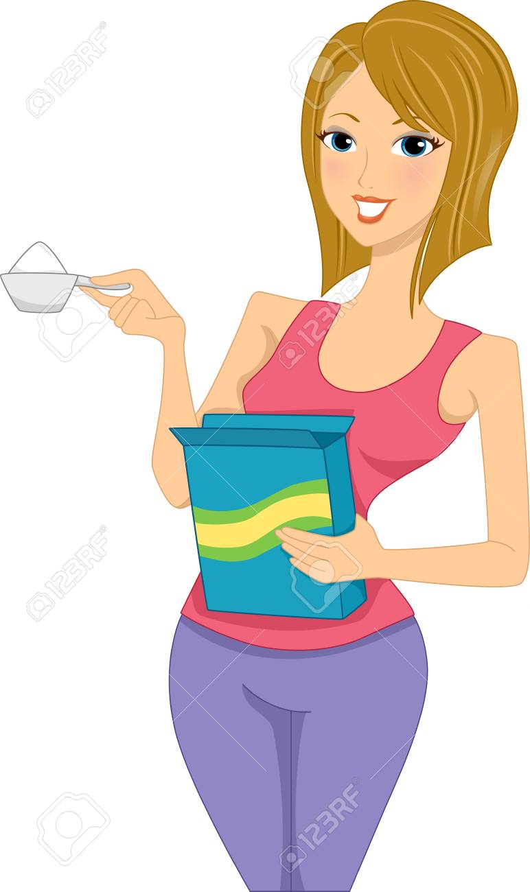 粉末の合成洗剤のスクープを保持している白人女性のイラスト の写真素材 画像素材 Image 粉末の合成洗剤のスクープを保持している白人女性のイラスト の写真素材 画像素材 Image