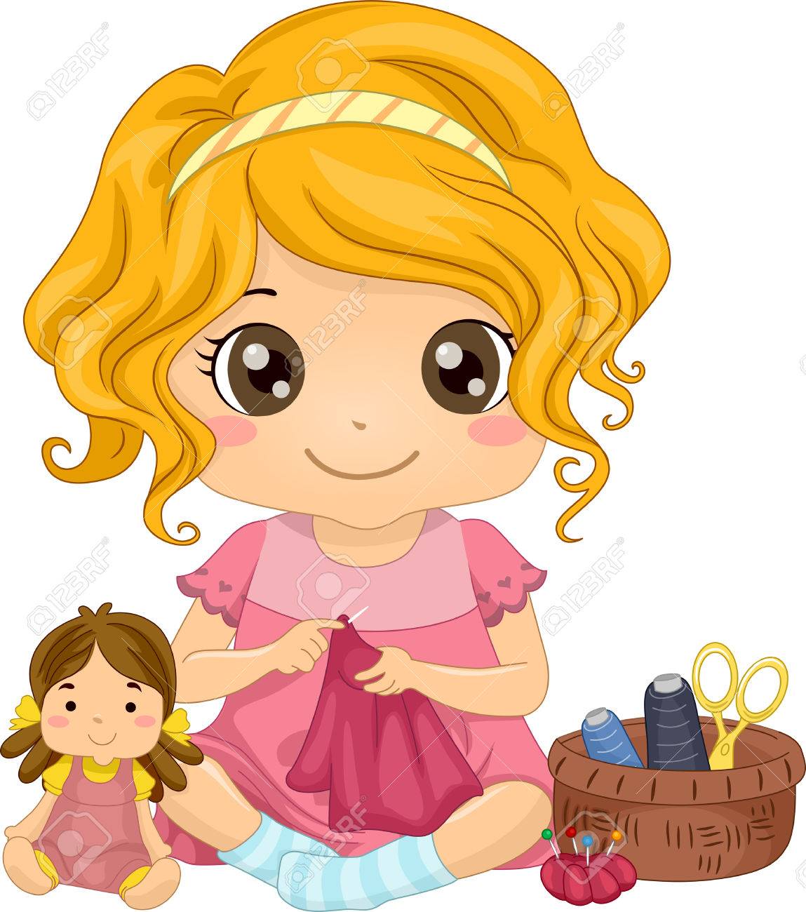 doll girl cartoon