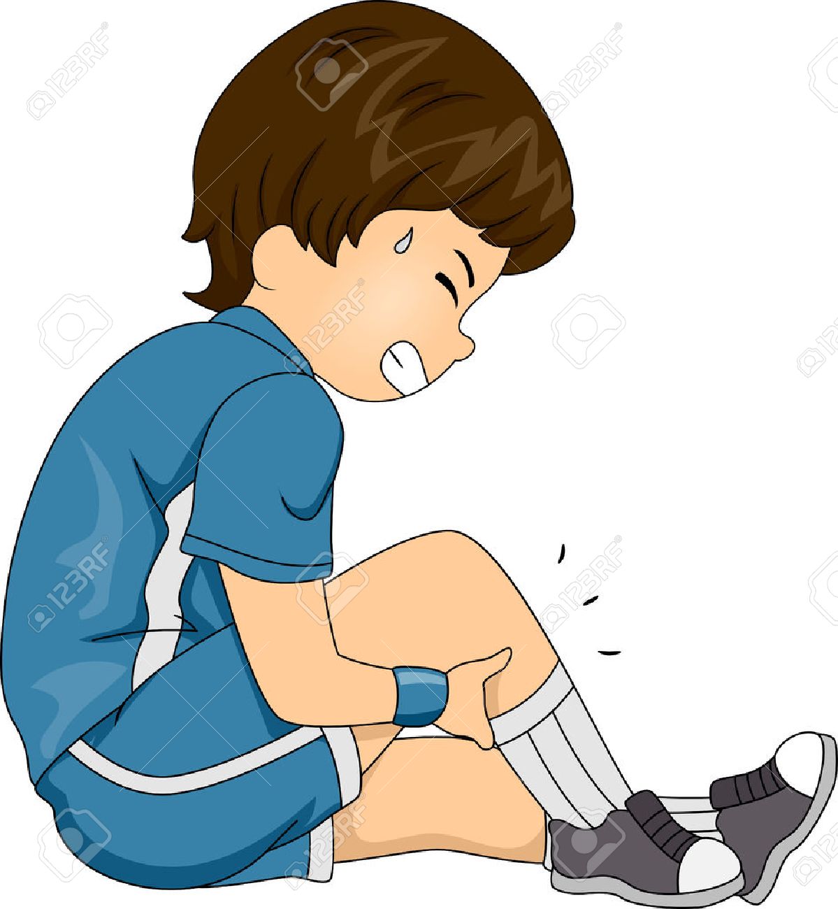 脚のけいれんを持つ男の子の図のイラスト素材 ベクタ Image 脚のけいれんを持つ男の子の図のイラスト素材 ベクタ Image